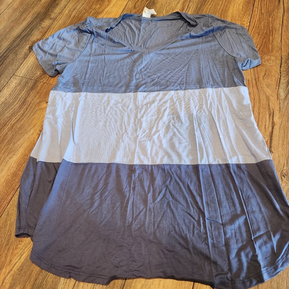 Blue Stripe Short Sleeve Tee